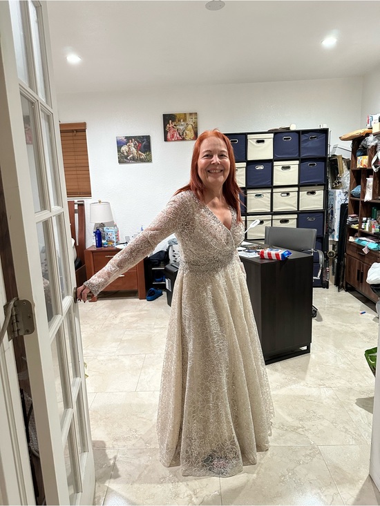 Mac Duggal Dresses & Skirts - Mac Duggal Champagne-Beige Embellished maxi dress,gorgeous.